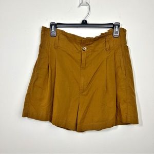 MADEWELL Paperbag Shorts High Rise Size 8 (Medium) Linen Blend Rust color